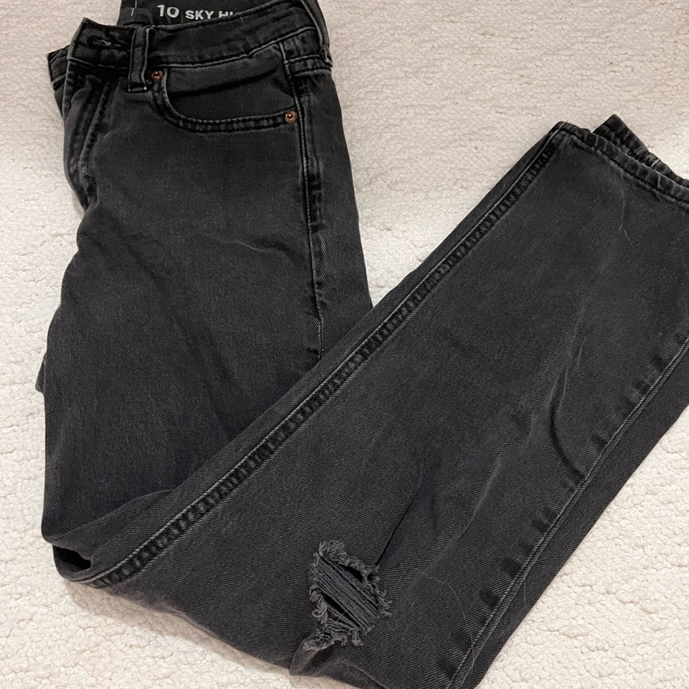 Gap Teen Sky-High Rise '90s Loose Jeans black size 10